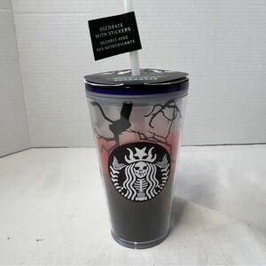 Starbucks limited edition Halloween Cup 
Stickers included glow- in - the dark